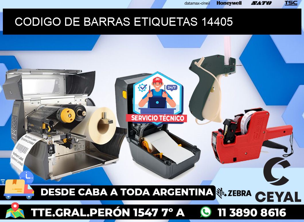 CODIGO DE BARRAS ETIQUETAS 14405