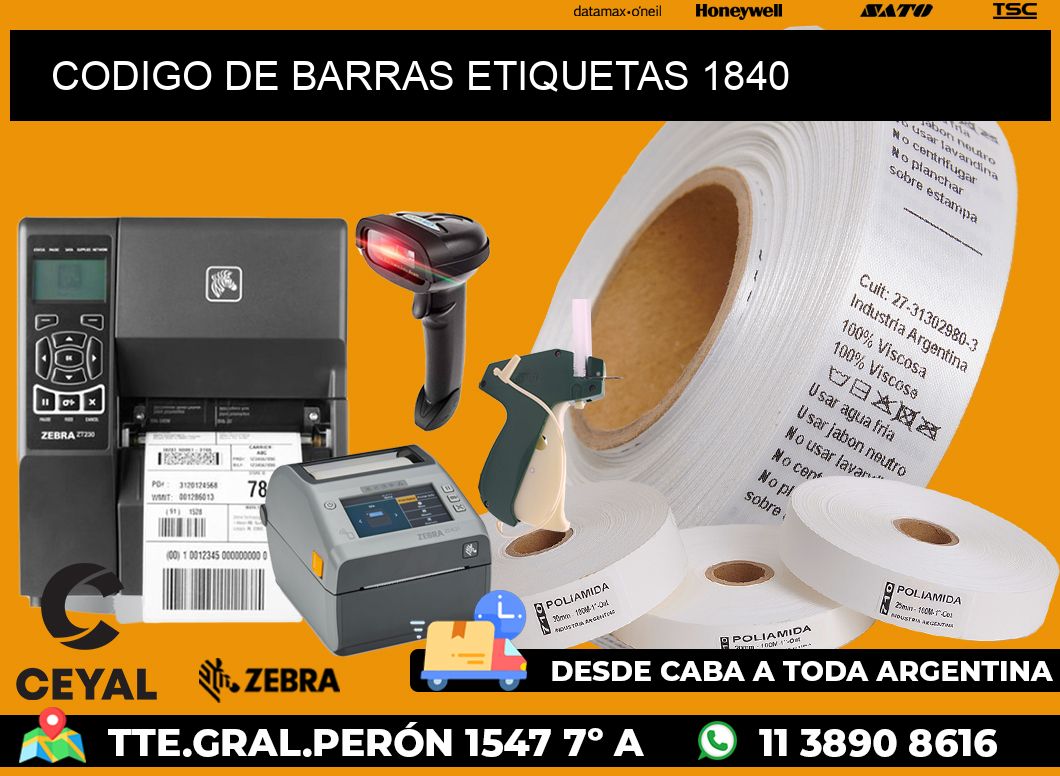 CODIGO DE BARRAS ETIQUETAS 1840