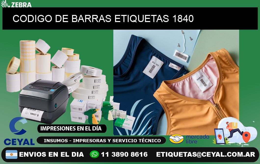 CODIGO DE BARRAS ETIQUETAS 1840