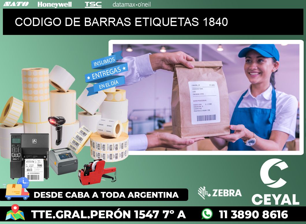 CODIGO DE BARRAS ETIQUETAS 1840