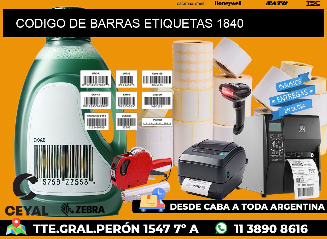 CODIGO DE BARRAS ETIQUETAS 1840