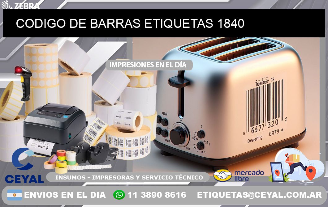 CODIGO DE BARRAS ETIQUETAS 1840