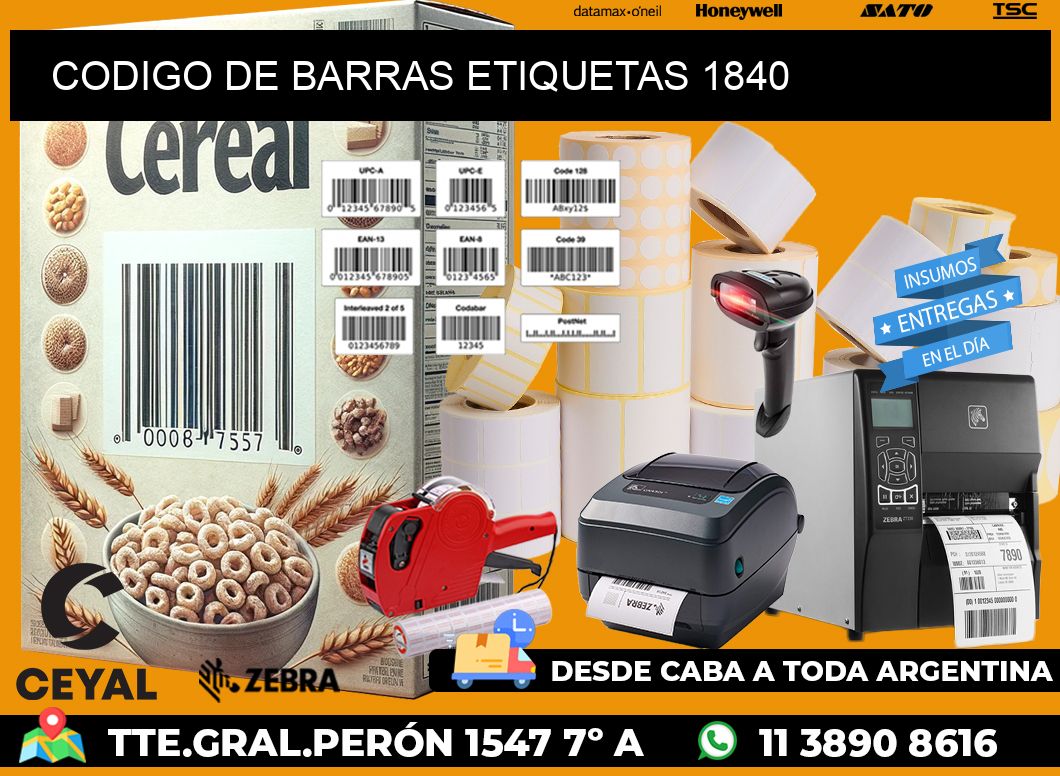 CODIGO DE BARRAS ETIQUETAS 1840