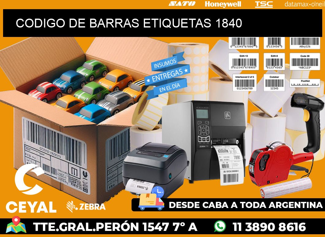 CODIGO DE BARRAS ETIQUETAS 1840