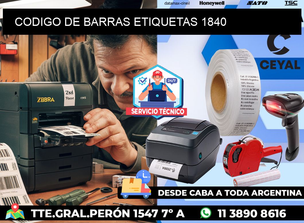 CODIGO DE BARRAS ETIQUETAS 1840