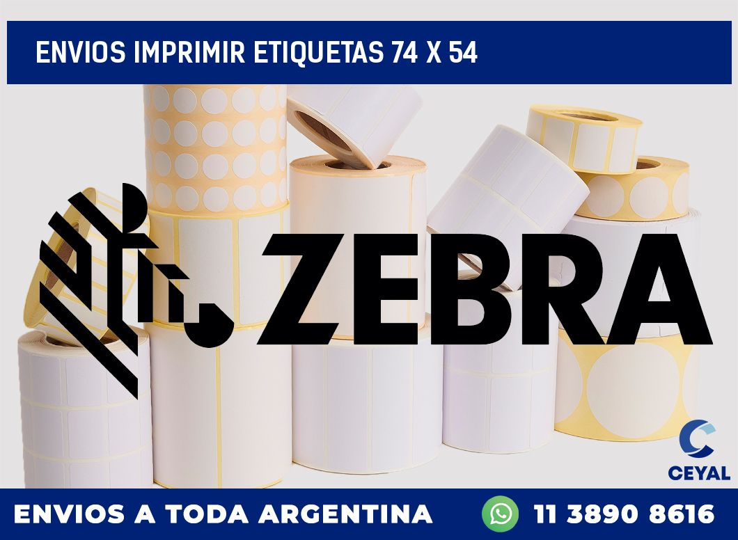 ENVIOS IMPRIMIR ETIQUETAS 74 x 54