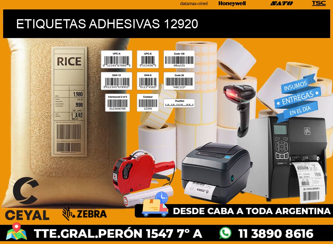 ETIQUETAS ADHESIVAS 12920