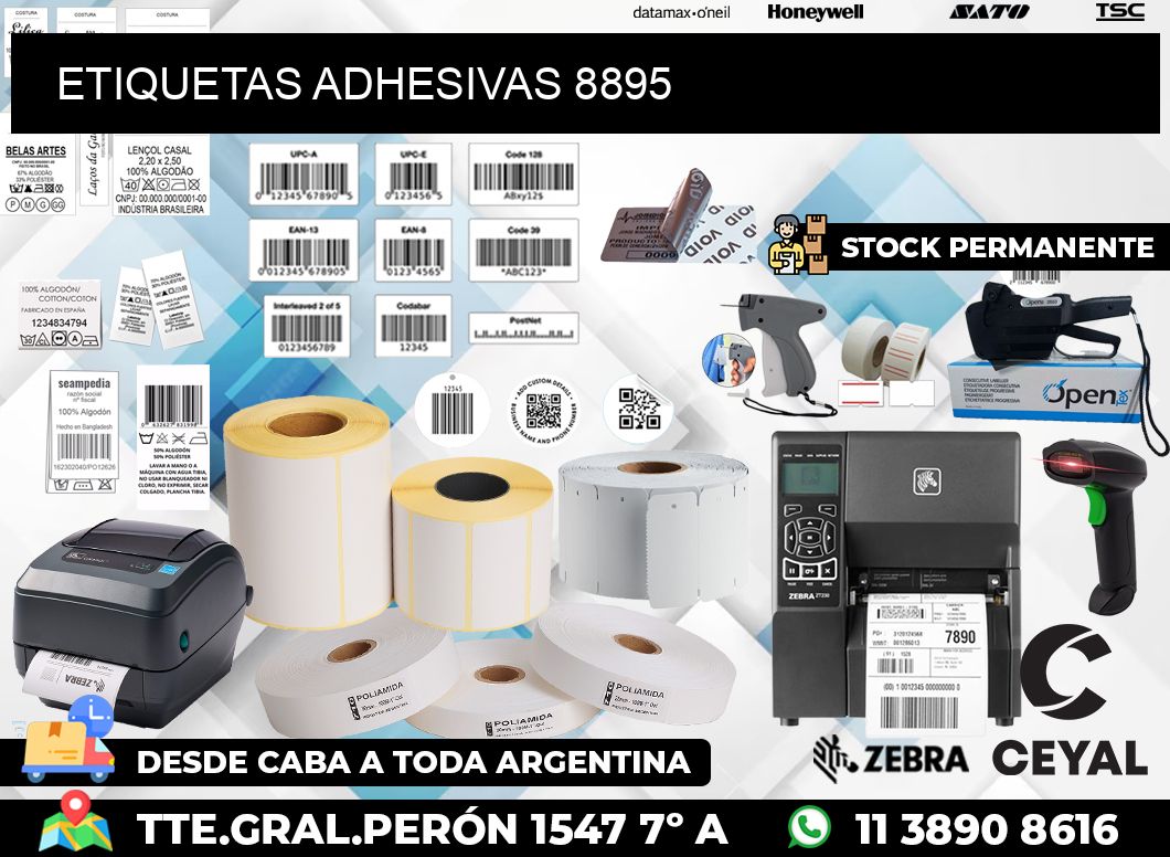 ETIQUETAS ADHESIVAS 8895