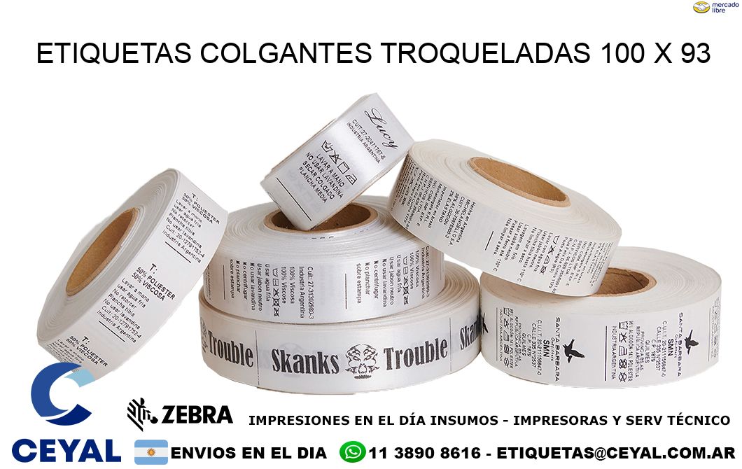 ETIQUETAS COLGANTES TROQUELADAS 100 x 93