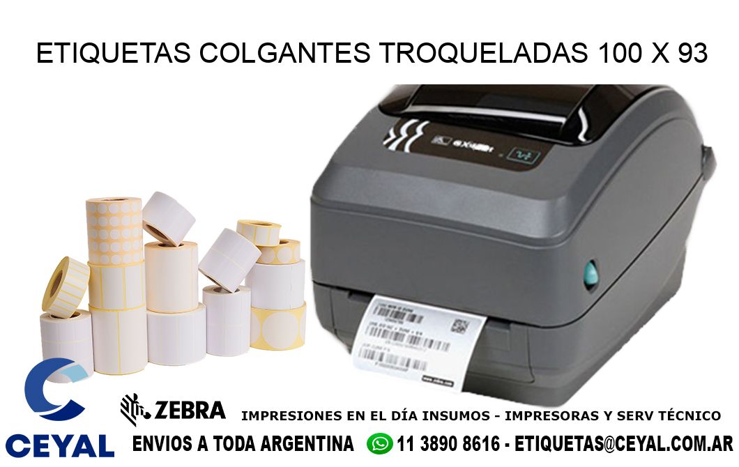 ETIQUETAS COLGANTES TROQUELADAS 100 x 93