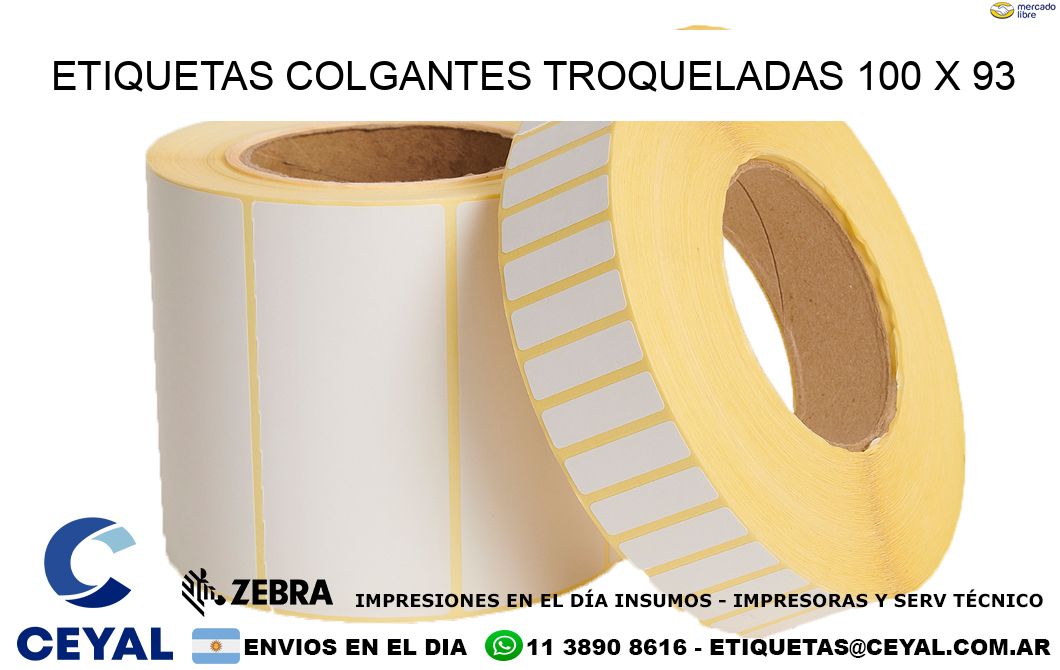 ETIQUETAS COLGANTES TROQUELADAS 100 x 93