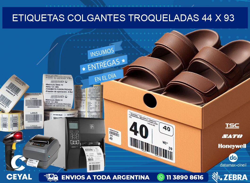 ETIQUETAS COLGANTES TROQUELADAS 44 x 93