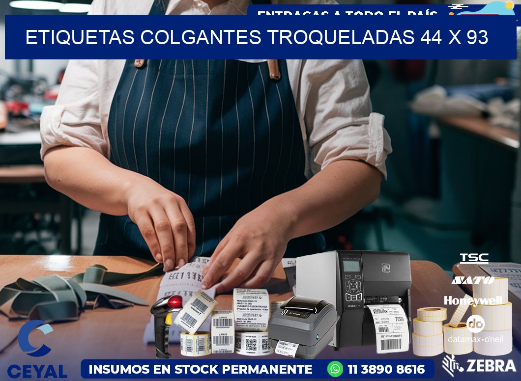 ETIQUETAS COLGANTES TROQUELADAS 44 x 93