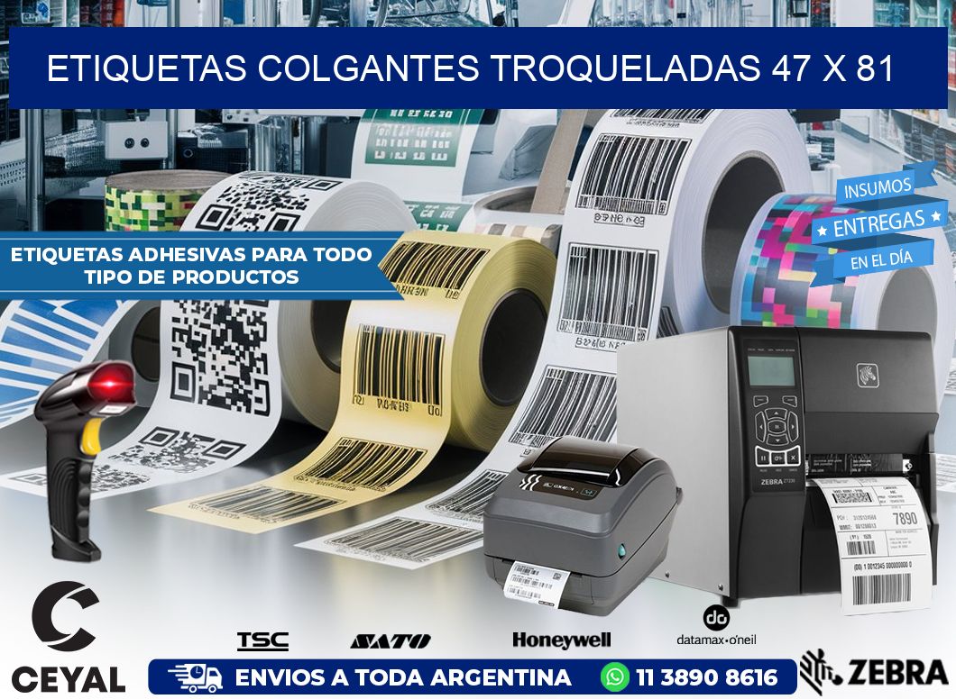 ETIQUETAS COLGANTES TROQUELADAS 47 x 81