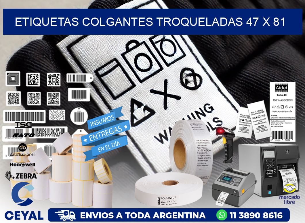 ETIQUETAS COLGANTES TROQUELADAS 47 x 81