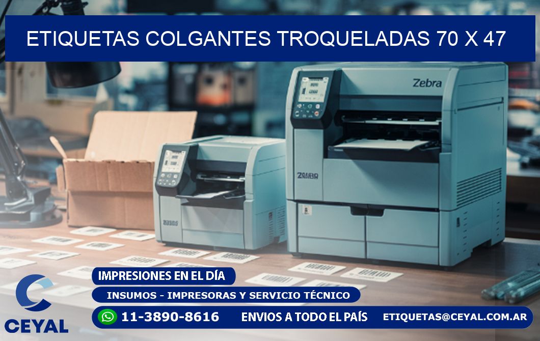 ETIQUETAS COLGANTES TROQUELADAS 70 x 47