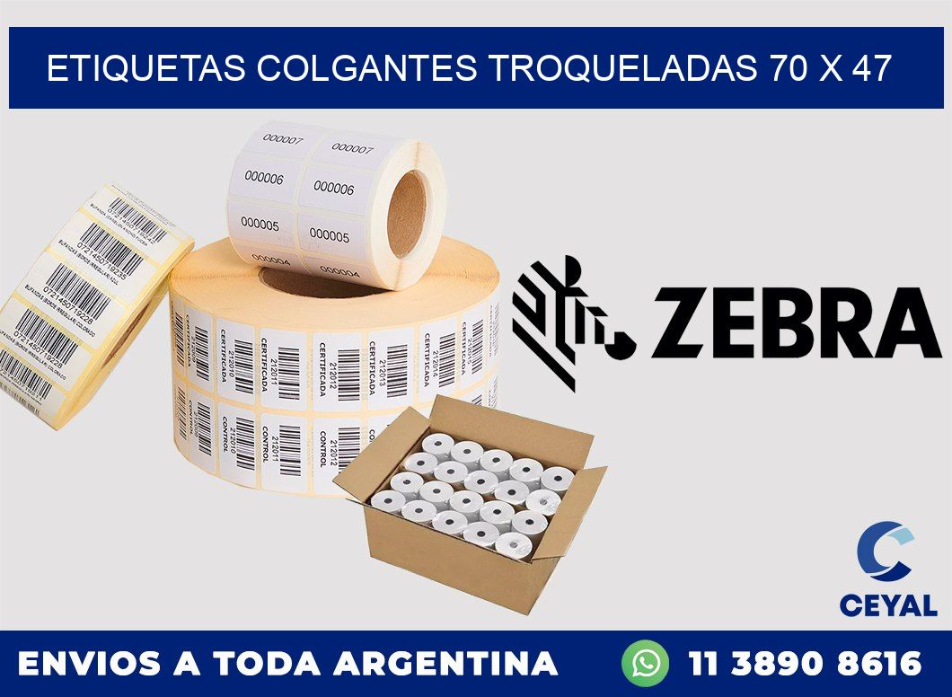 ETIQUETAS COLGANTES TROQUELADAS 70 x 47