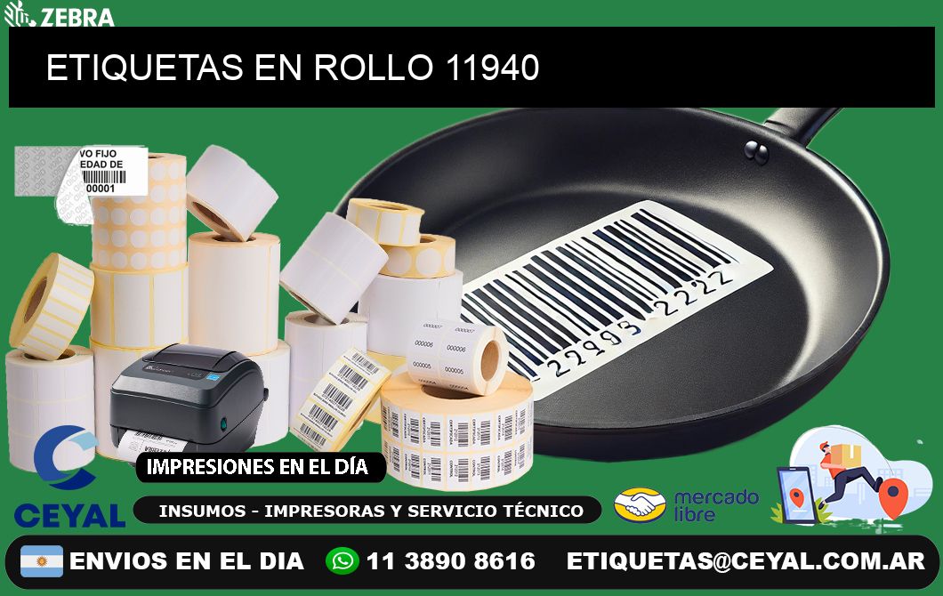 ETIQUETAS EN ROLLO 11940