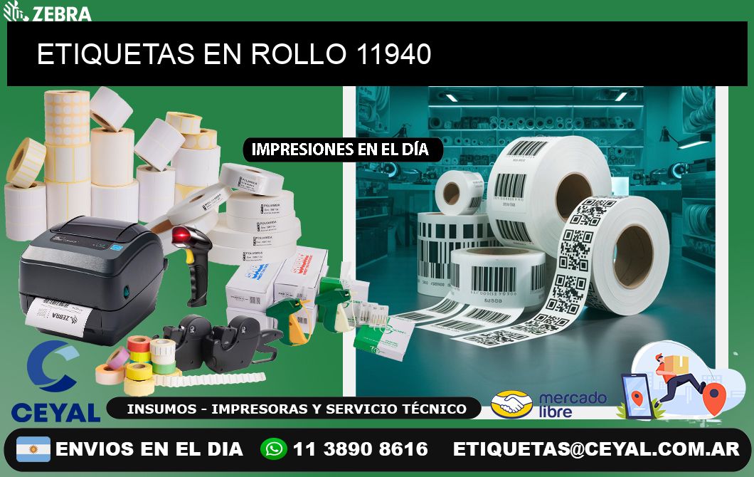 ETIQUETAS EN ROLLO 11940