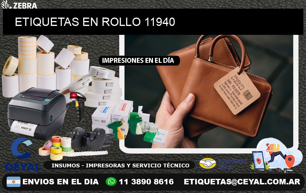 ETIQUETAS EN ROLLO 11940