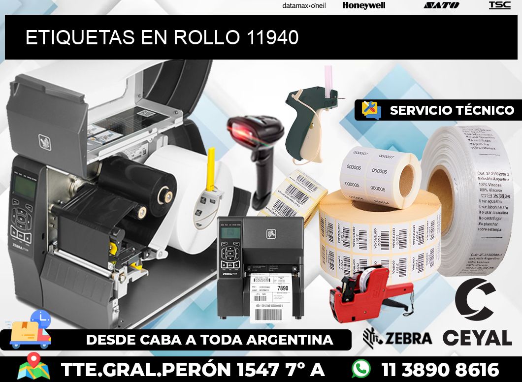 ETIQUETAS EN ROLLO 11940