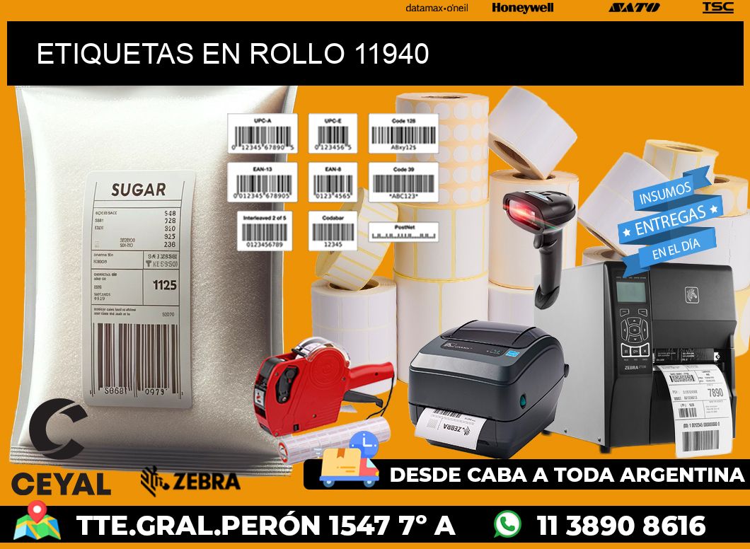 ETIQUETAS EN ROLLO 11940