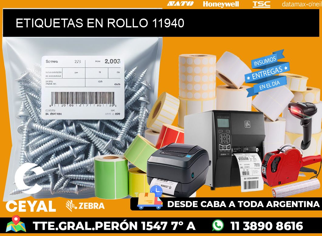 ETIQUETAS EN ROLLO 11940