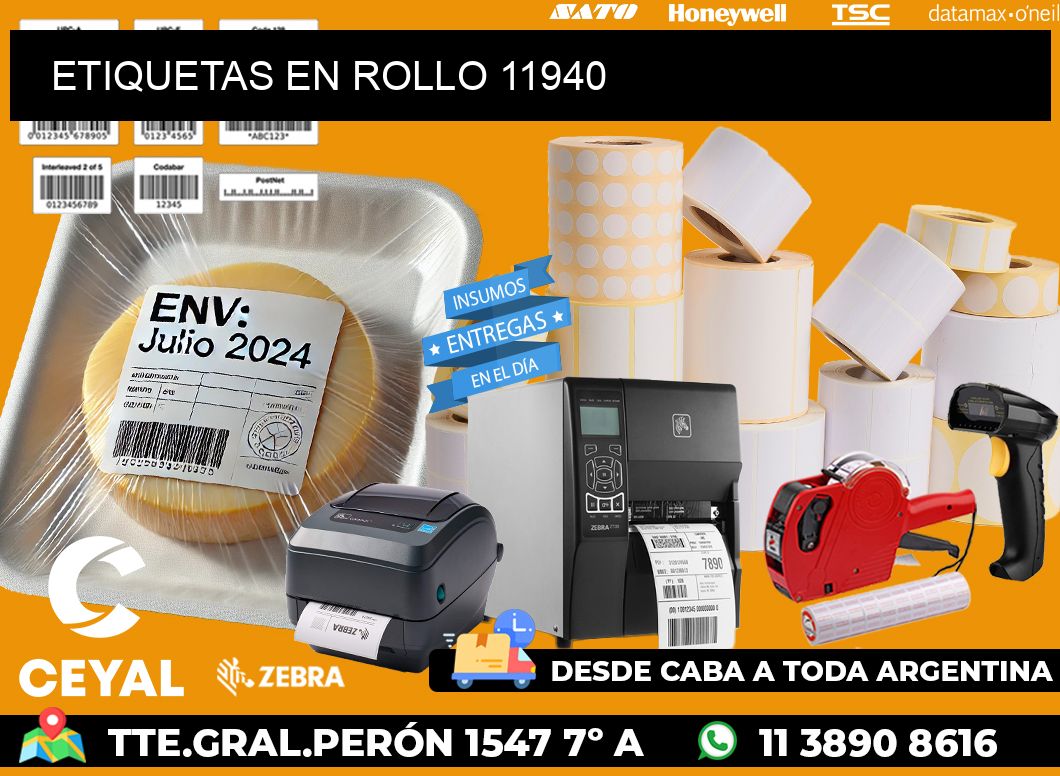 ETIQUETAS EN ROLLO 11940