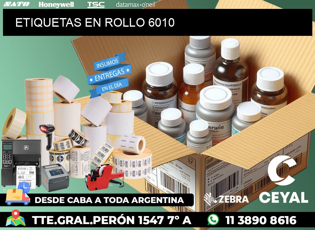 ETIQUETAS EN ROLLO 6010