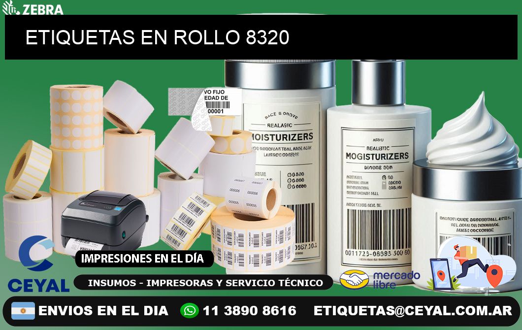 ETIQUETAS EN ROLLO 8320