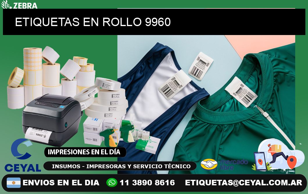 ETIQUETAS EN ROLLO 9960