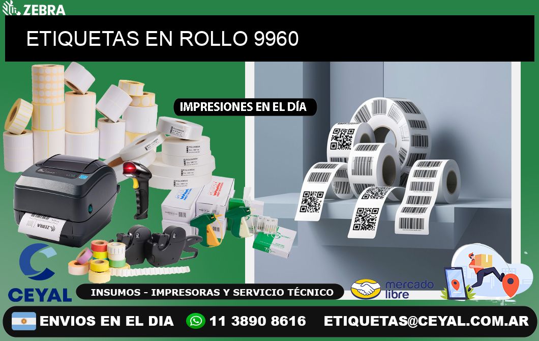 ETIQUETAS EN ROLLO 9960