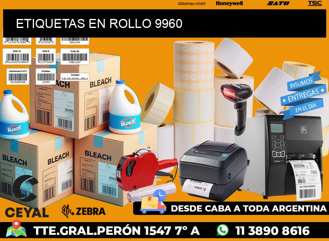 ETIQUETAS EN ROLLO 9960