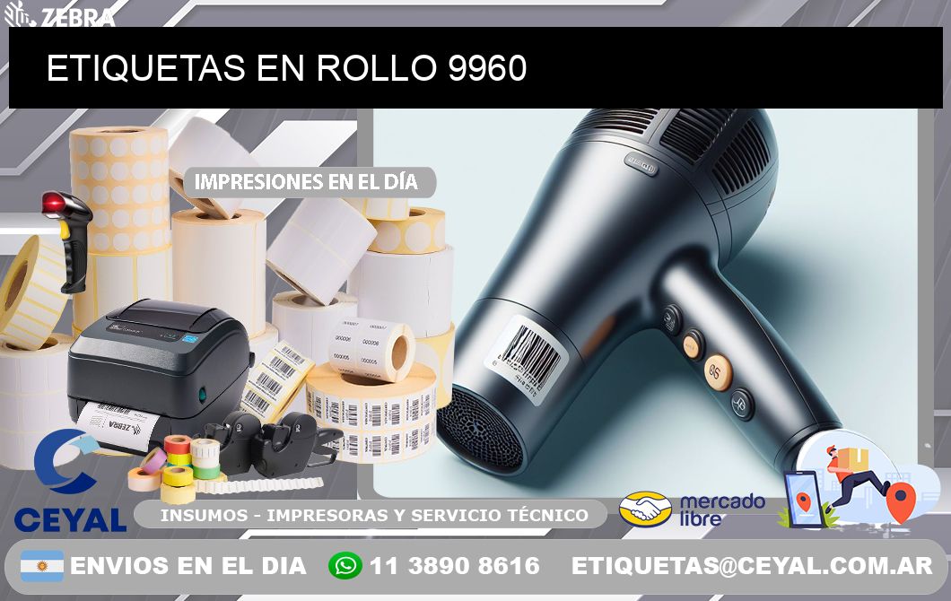 ETIQUETAS EN ROLLO 9960