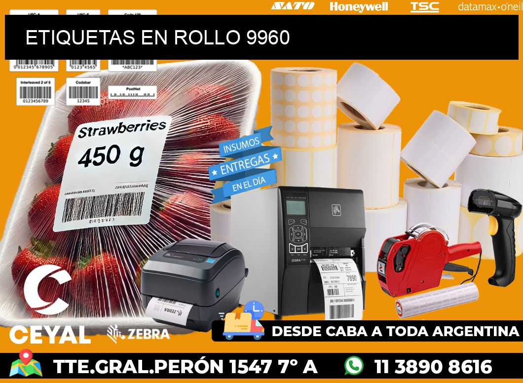 ETIQUETAS EN ROLLO 9960