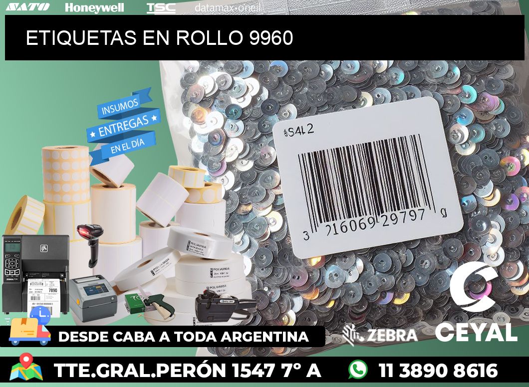 ETIQUETAS EN ROLLO 9960