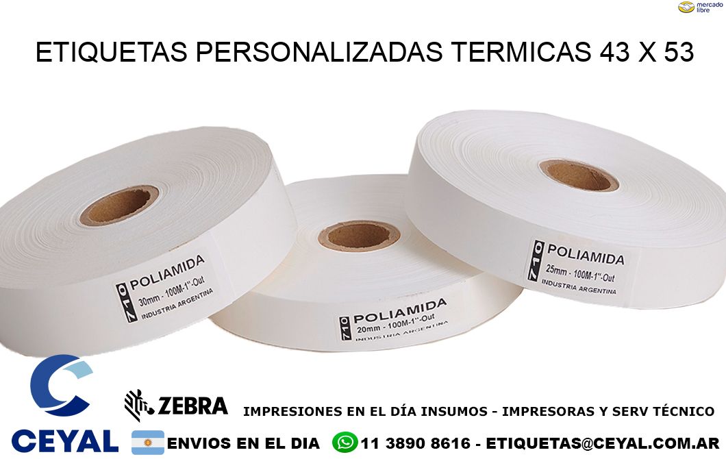 ETIQUETAS PERSONALIZADAS TERMICAS 43 x 53