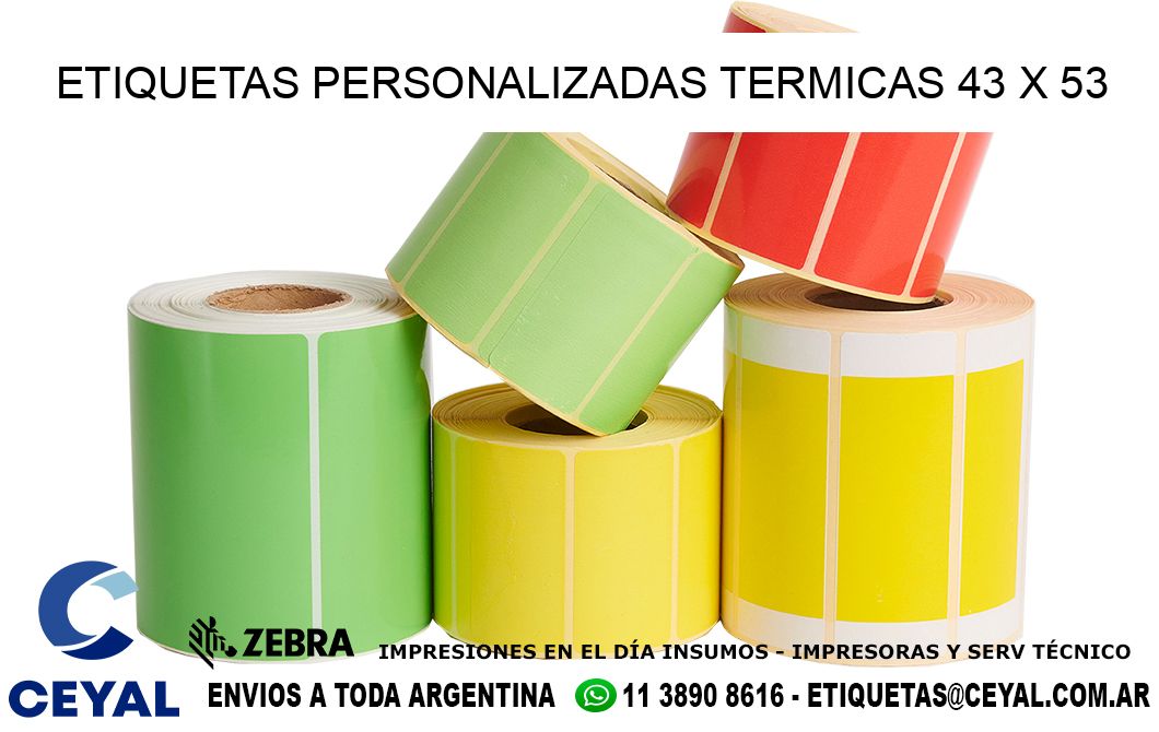 ETIQUETAS PERSONALIZADAS TERMICAS 43 x 53