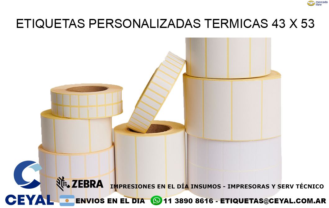 ETIQUETAS PERSONALIZADAS TERMICAS 43 x 53