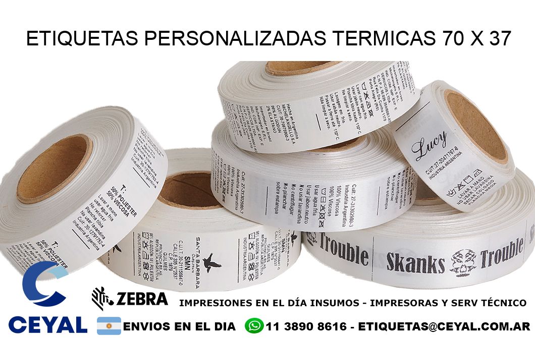 ETIQUETAS PERSONALIZADAS TERMICAS 70 x 37