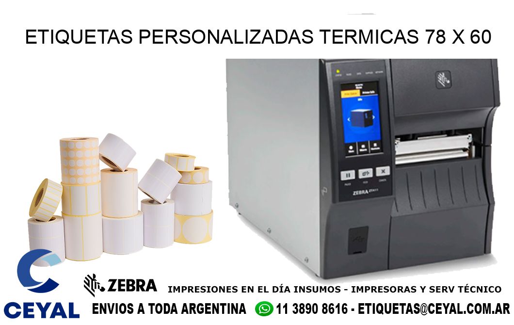 ETIQUETAS PERSONALIZADAS TERMICAS 78 x 60