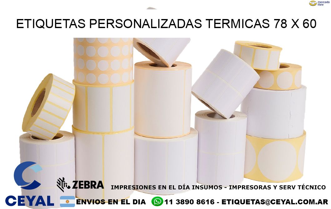 ETIQUETAS PERSONALIZADAS TERMICAS 78 x 60