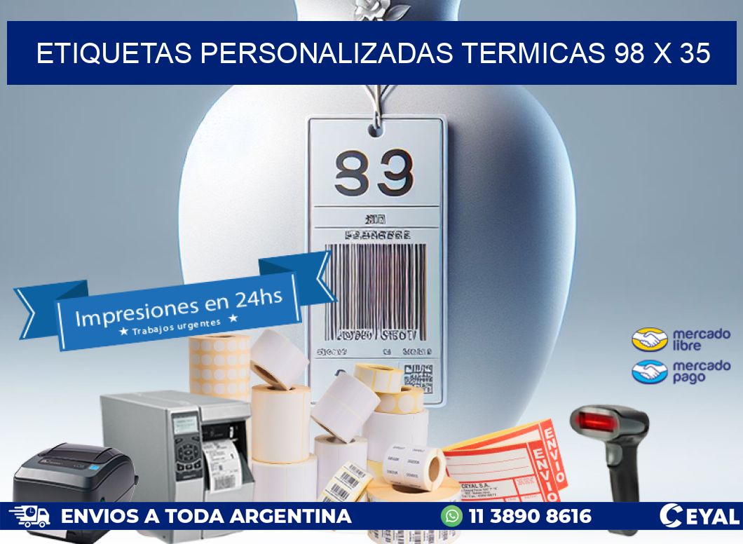 ETIQUETAS PERSONALIZADAS TERMICAS 98 x 35