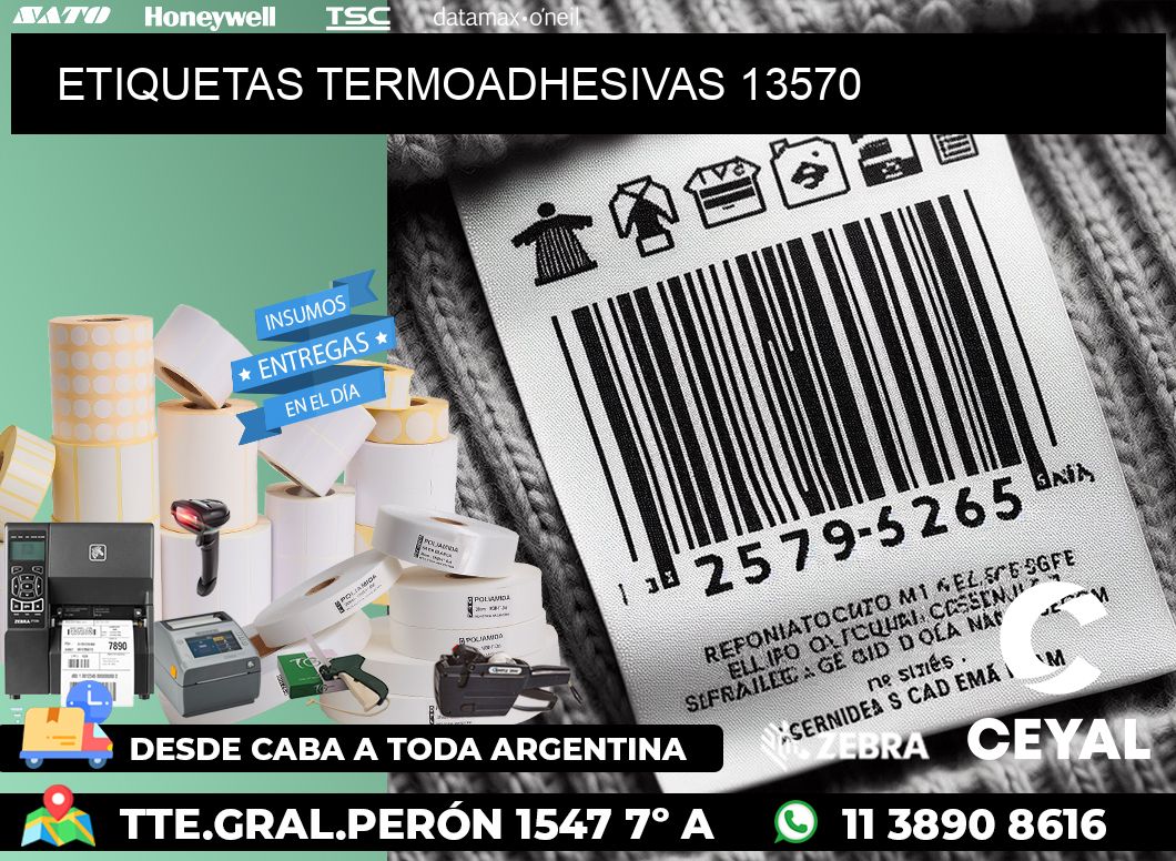 ETIQUETAS TERMOADHESIVAS 13570