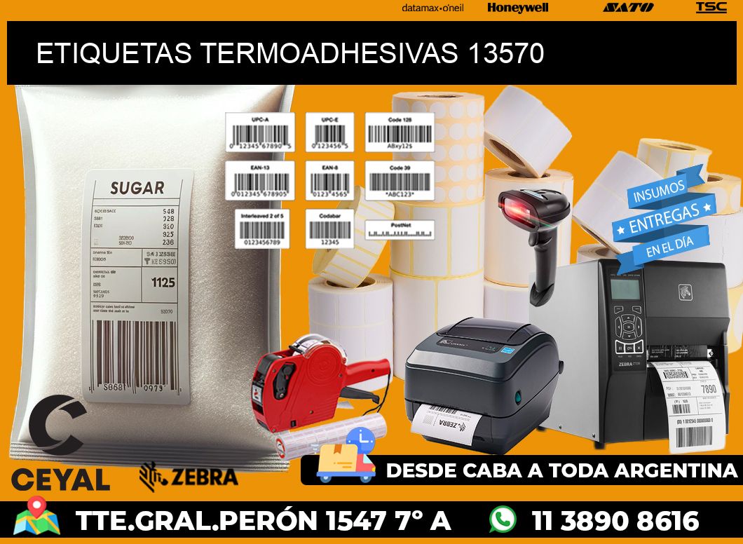 ETIQUETAS TERMOADHESIVAS 13570