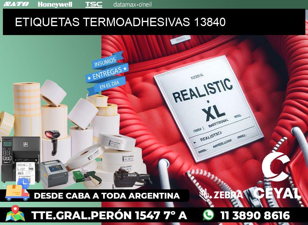 ETIQUETAS TERMOADHESIVAS 13840