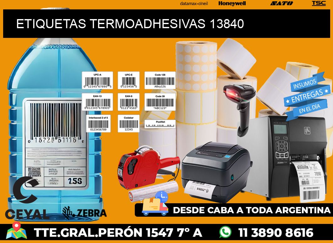 ETIQUETAS TERMOADHESIVAS 13840