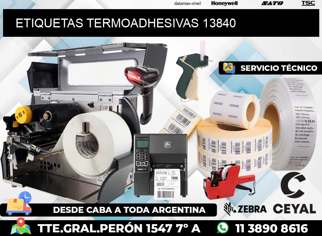 ETIQUETAS TERMOADHESIVAS 13840