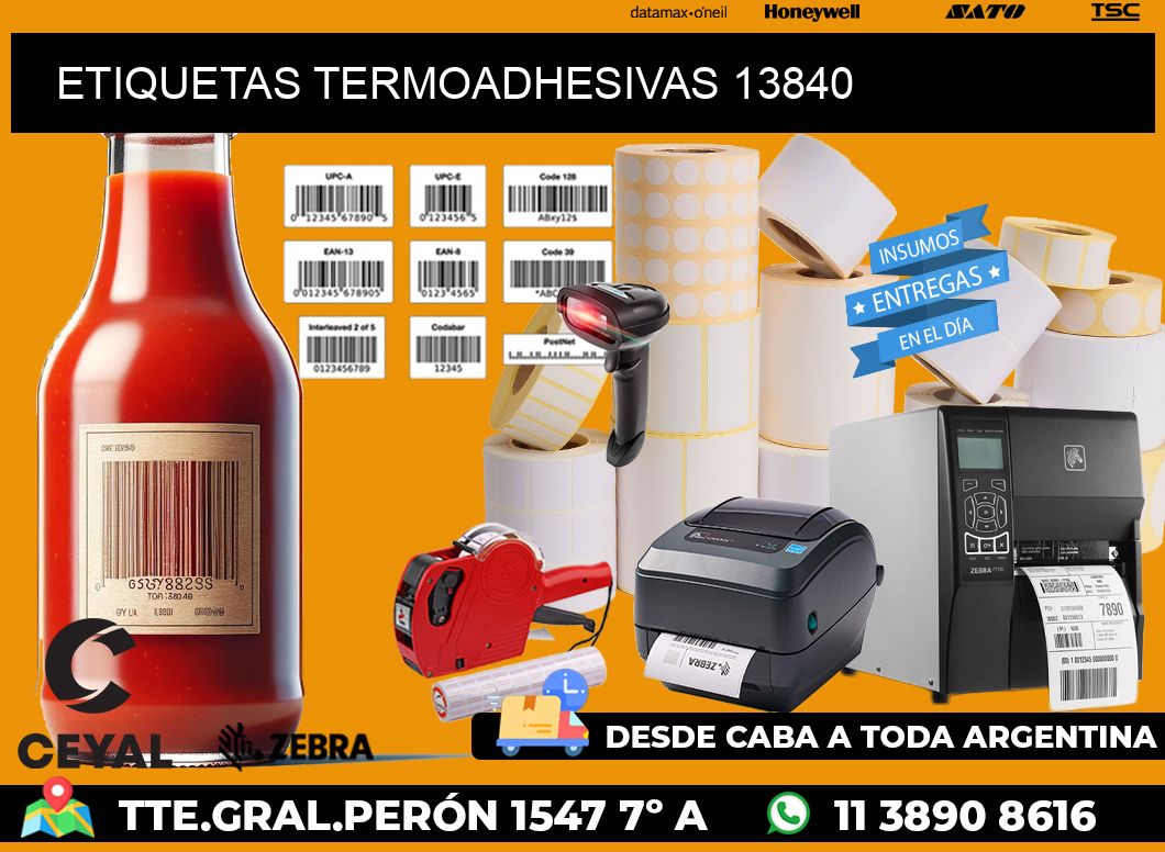 ETIQUETAS TERMOADHESIVAS 13840