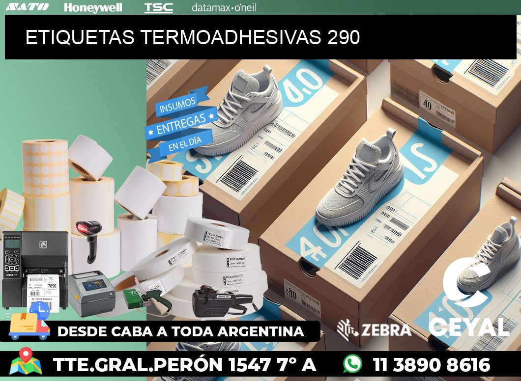 ETIQUETAS TERMOADHESIVAS 290